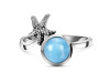 Larimar Star Fish Ring LAR-RUR-2.