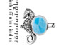 Larimar Sea Horse Ring LAR-RUR-40.