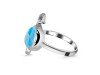Larimar Sea Horse Ring LAR-RUR-40.