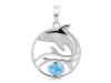 Larimar Waves & Dolphin Pendant LAR-RUP-27.
