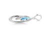 Larimar & White Topaz Whale Tail Pendant LAR-RUP-28.