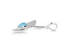 Larimar & White Topaz Whale Tail Pendant LAR-RUP-30.