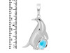Larimar & White Topaz Penguin Pendant LAR-RUP-44.