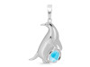 Larimar & White Topaz Penguin Pendant LAR-RUP-44.