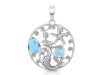 Larimar Mermaid & Star Fish Pendant LAR-RUP-52.