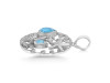 Larimar Mermaid & Star Fish Pendant LAR-RUP-52.