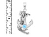Larimar Mermaid & Anchor Pendant LAR-RUP-9.