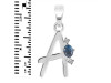 Labradorite & White Topaz Alphabet A Pendant LBD-RDA-1.