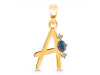Labradorite & White Topaz Alphabet A Pendant LBD-RDA-1.