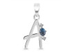 Labradorite & White Topaz Alphabet A Pendant LBD-RDA-1.