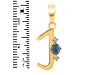 Labradorite & White Topaz Alphabet J Pendant LBD-RDA-10.