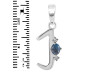 Labradorite & White Topaz Alphabet J Pendant LBD-RDA-10.