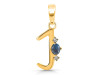 Labradorite & White Topaz Alphabet J Pendant LBD-RDA-10.