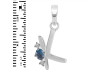 Labradorite & White Topaz Alphabet K Pendant LBD-RDA-11.