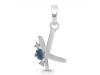 Labradorite & White Topaz Alphabet K Pendant LBD-RDA-11.