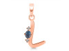 Labradorite & White Topaz Alphabet L Pendant LBD-RDA-12.
