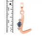Labradorite & White Topaz Alphabet L Pendant LBD-RDA-12.