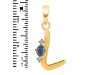 Labradorite & White Topaz Alphabet L Pendant LBD-RDA-12.