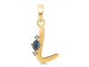 Labradorite & White Topaz Alphabet L Pendant LBD-RDA-12.