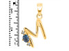 Labradorite & White Topaz Alphabet M Pendant LBD-RDA-13.