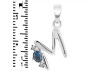 Labradorite & White Topaz Alphabet M Pendant LBD-RDA-13.
