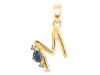 Labradorite & White Topaz Alphabet M Pendant LBD-RDA-13.