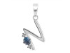 Labradorite & White Topaz Alphabet N Pendant LBD-RDA-14.
