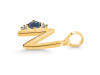 Labradorite & White Topaz Alphabet N Pendant LBD-RDA-14.