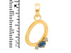 Labradorite & White Topaz Alphabet O Pendant LBD-RDA-15.