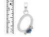 Labradorite & White Topaz Alphabet O Pendant LBD-RDA-15.