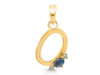 Labradorite & White Topaz Alphabet O Pendant LBD-RDA-15.