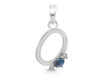 Labradorite & White Topaz Alphabet O Pendant LBD-RDA-15.