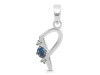 Labradorite & White Topaz Alphabet P Pendant LBD-RDA-16.