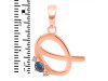 Labradorite & White Topaz Alphabet Q Pendant LBD-RDA-17.