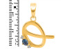 Labradorite & White Topaz Alphabet Q Pendant LBD-RDA-17.