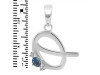 Labradorite & White Topaz Alphabet Q Pendant LBD-RDA-17.