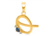 Labradorite & White Topaz Alphabet Q Pendant LBD-RDA-17.