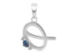 Labradorite & White Topaz Alphabet Q Pendant LBD-RDA-17.