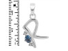 Labradorite & White Topaz Alphabet R Pendant LBD-RDA-18.