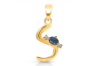 Labradorite & White Topaz Alphabet S Pendant LBD-RDA-19.