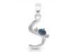 Labradorite & White Topaz Alphabet S Pendant LBD-RDA-19.