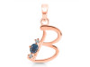 Labradorite & White Topaz Alphabet B Pendant LBD-RDA-2.
