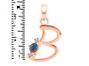 Labradorite & White Topaz Alphabet B Pendant LBD-RDA-2.