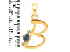Labradorite & White Topaz Alphabet B Pendant LBD-RDA-2.