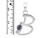 Labradorite & White Topaz Alphabet B Pendant LBD-RDA-2.