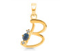 Labradorite & White Topaz Alphabet B Pendant LBD-RDA-2.