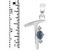 Labradorite & White Topaz Alphabet T Pendant LBD-RDA-20.