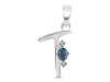 Labradorite & White Topaz Alphabet T Pendant LBD-RDA-20.