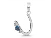 Labradorite & White Topaz Alphabet U Pendant LBD-RDA-21.