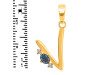 Labradorite & White Topaz Alphabet V Pendant LBD-RDA-22.